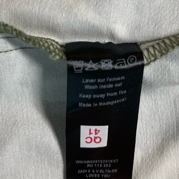 NWT Zadig & Voltaire Virginia Khaki Camo Print Button Front Jacket Small $598 - Picture 15 of 16